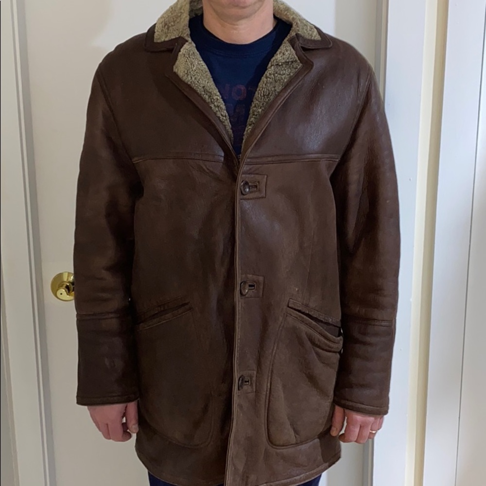 100% genuine leather and sheep men’s coat